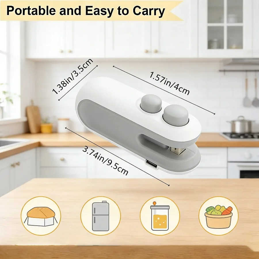 Mini Handheld Heat Sealer, Portable Plastic Bag Sealing Machine for Food, Snacks & Packaging - Image 6