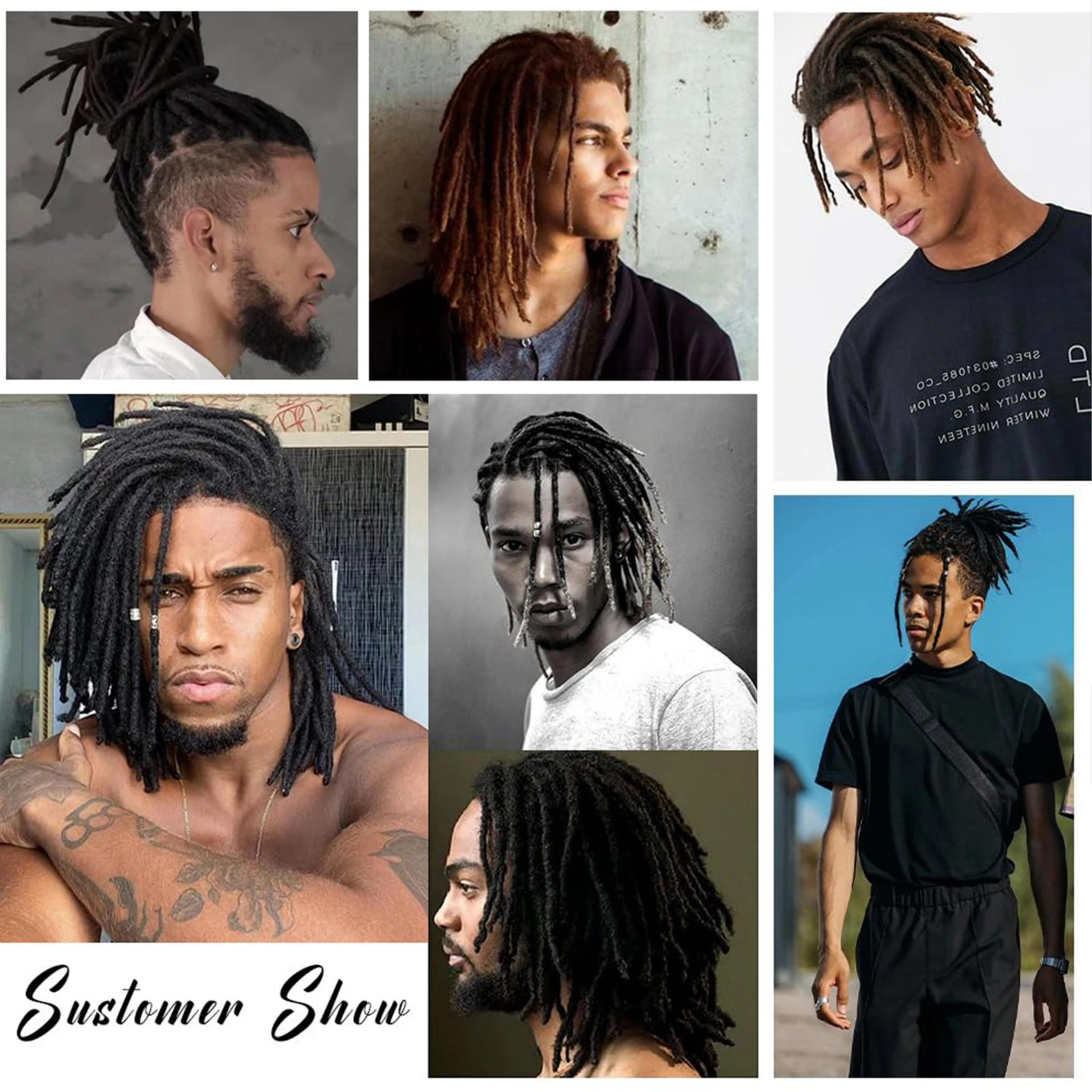 8 بوصة شعر بشري حقيقي ملحقات Dreadlock للرجل/النساء 0.6 سنتيمتر عرض ملحقات Loc الدائم 10 السواحل البرازيلي Dreadlock