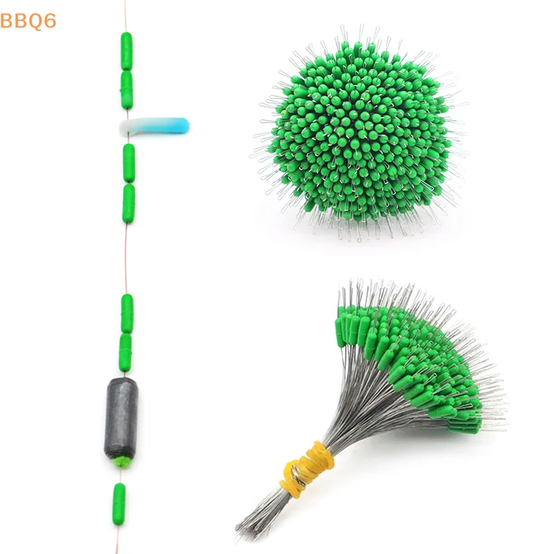 

*300pcs/Pack Fishing Bobber Oval Black Silicon Stopper Space Bean Connector Fishing Line Resistance Fishing Accessories