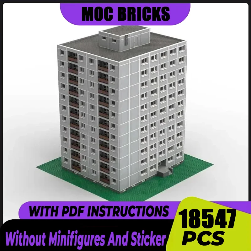 Moc Building Blocks Eastern European Panel Block Building Model Technology Brick DIY Assembly Construction Holiday Set Toys