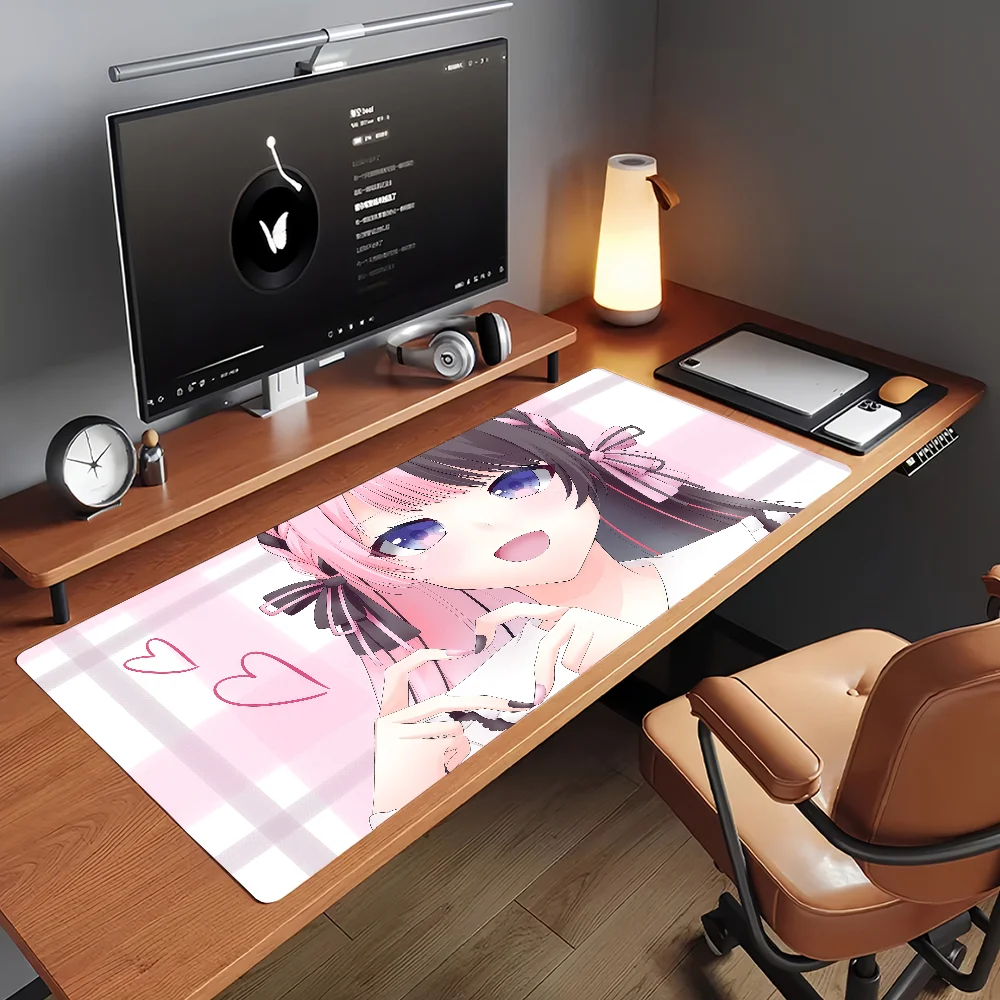Anime Gril Tachibana Hinano MousePad Non-slip Locking Edge DeskMat PC Laptop Accessories Rubber Office Keyboard Game 350x900x3mm