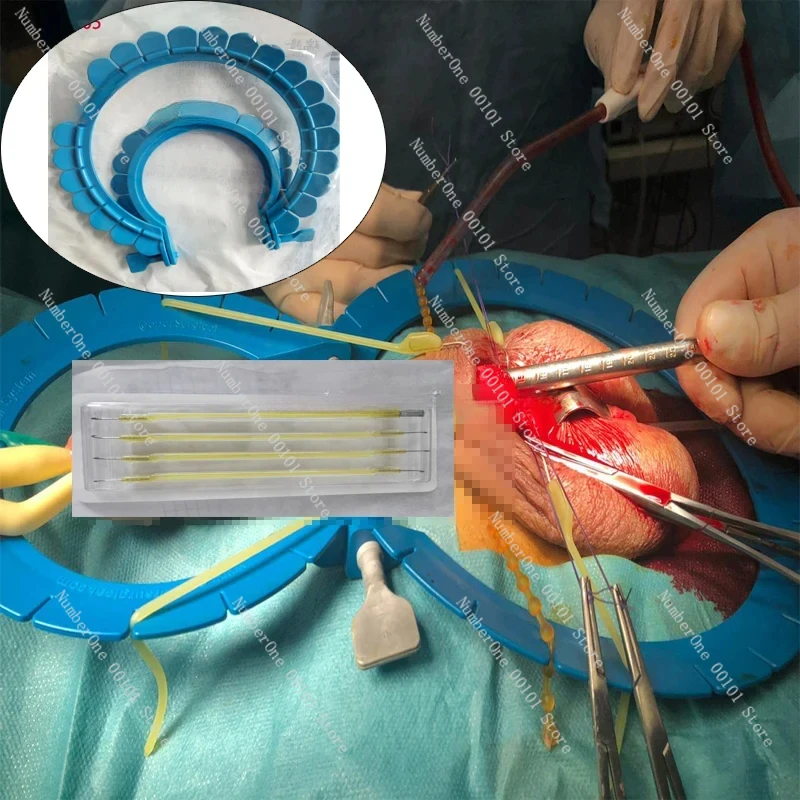 One time minimally invasive surgical snake shaped abdominal rectal ring incision with 8 identical hooks using a soft axis