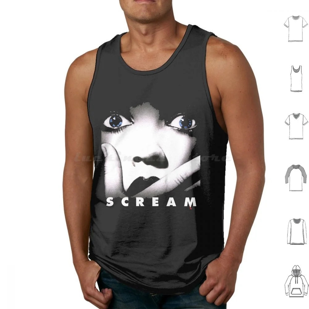 It's A Scream , Baby Tank Tops Print Cotton Scream Horror Scary Movie Sidney Neve Campbell Ghostface Billy Skeet Ulrich