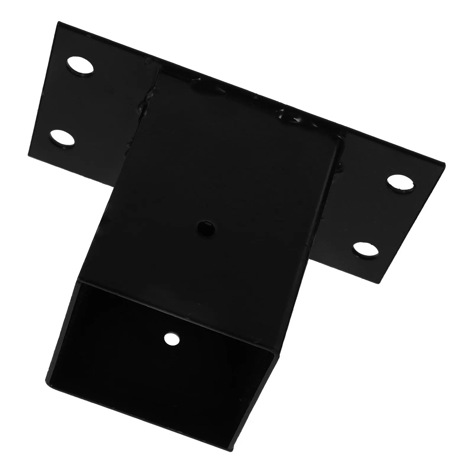 Mailbox Post Protector Heavy Duty Metal Deck Post Base for Fence Railing Wood Posts Replacement Base Scientific Design Rust
