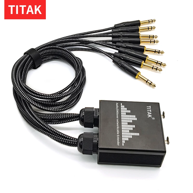 8CH Multi Network XLR Audio Extender DMX512 Signal Extender Network Cable Extender for Live Stage Audio Recording Studio