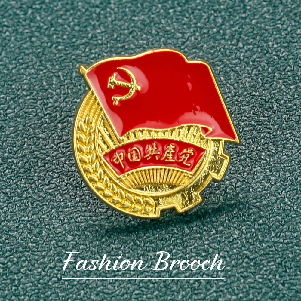 Chiński czerwony pięciogwiazdkowy flaga broszka emaliowana armia dzień 1 sierpnia flaga komunistyczna liga młodzieży Pin Party of China komunism