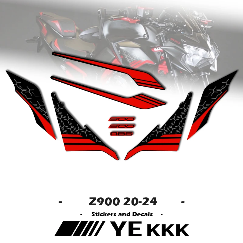 New Gloss Version Fairing Shell Sticker Decal Custom Choice Color Z900 For Kawasaki Z900 Ninja 2020 2021 2022 2023 2024