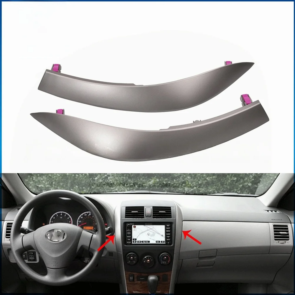 Dashboard Center AC Air Vent Trim Cover Molding For Bezel Silver Gray Plastic Pair For Toyota For Corolla Sedan 2007 2008 200