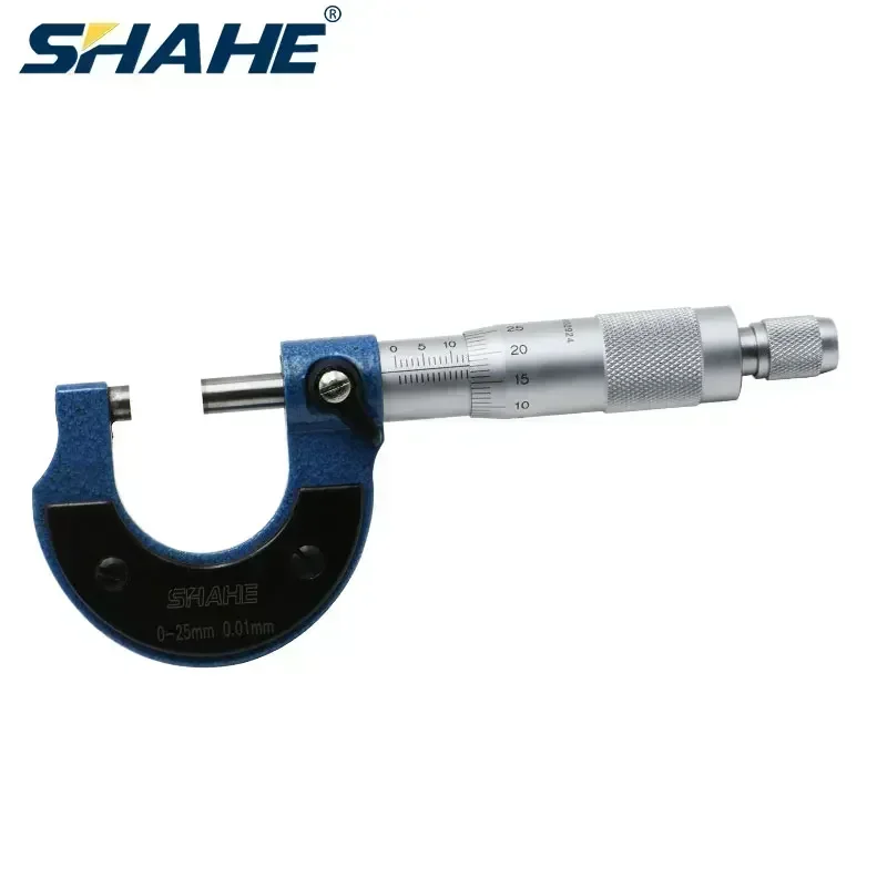 SHAHE 0.01mm 0-25mm Outside Micrometer Mikrometre Measuring Device Mechanical Gauges Micrometer Precision Tools