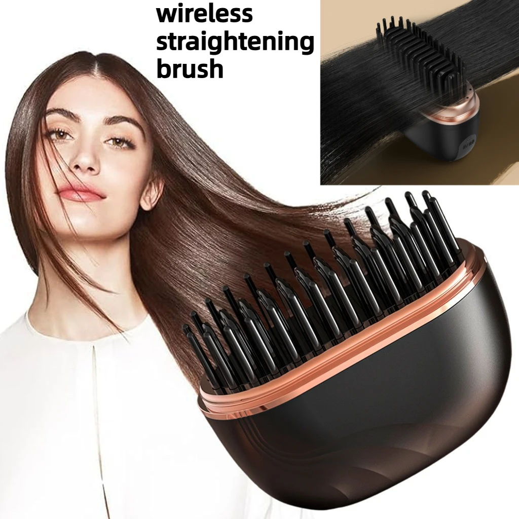 

Multifunctional Mini Hair Straightening Comb Not Hurt Hair Styling Comb Hair Straightener Wireless Charging Portable Hair Care