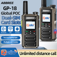 ABBREE GP-18 Zello Walkie Talkie Dual Sim Card Slots Global POC Android Bluetooth WIFI Distance unlimited 2G/3G/4G Network Radio