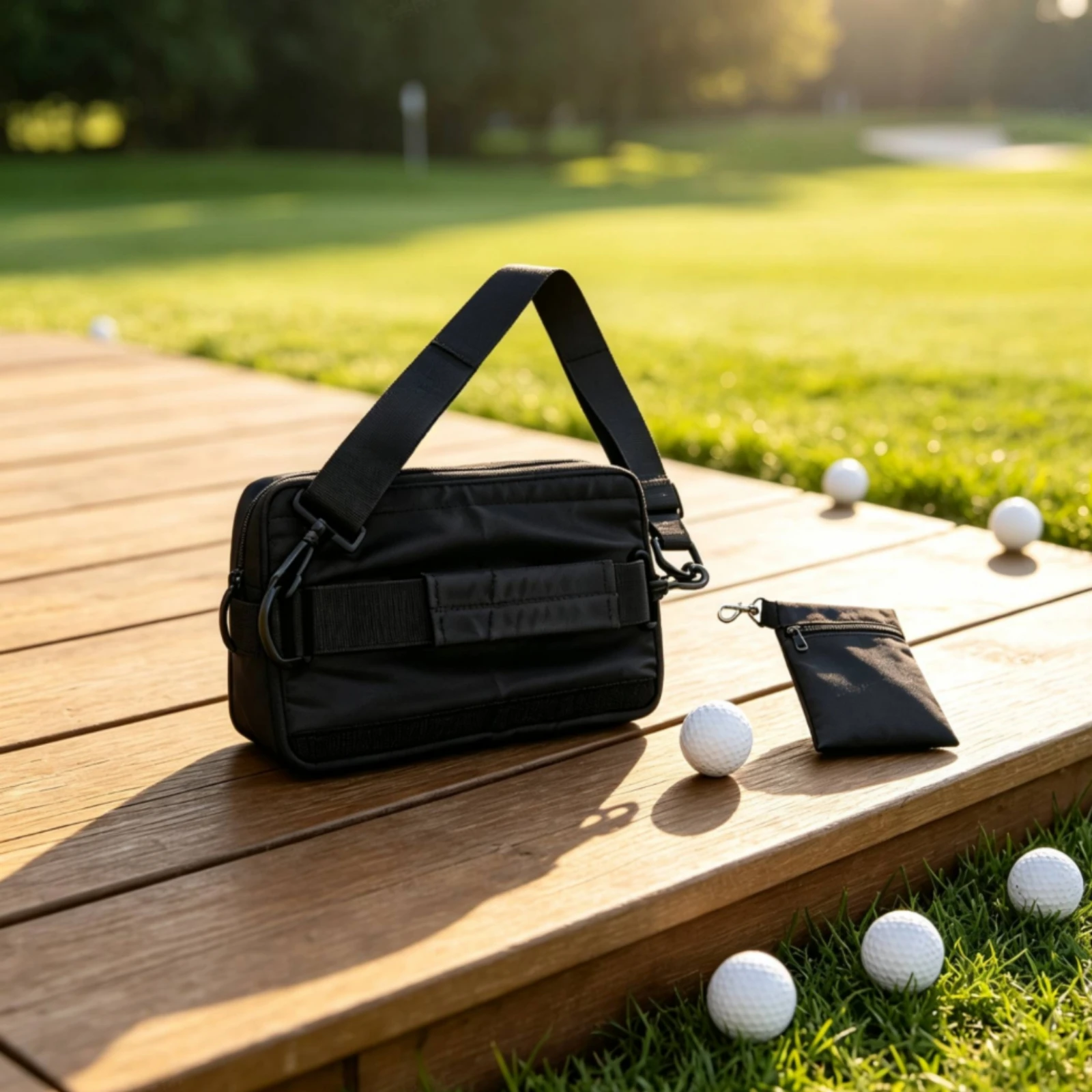 Golf Club Bag with Pouch Soft-Sided Golf Club Bag Carrier Functional Secure for Golfers, Driving Range