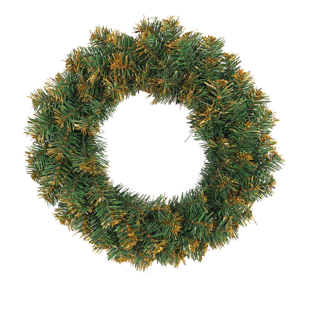 

30 Cm Golden Pink Wreath Lifelike Pine Party Wreaths Artificial Desktop Decor Unlit Christmas Front Door