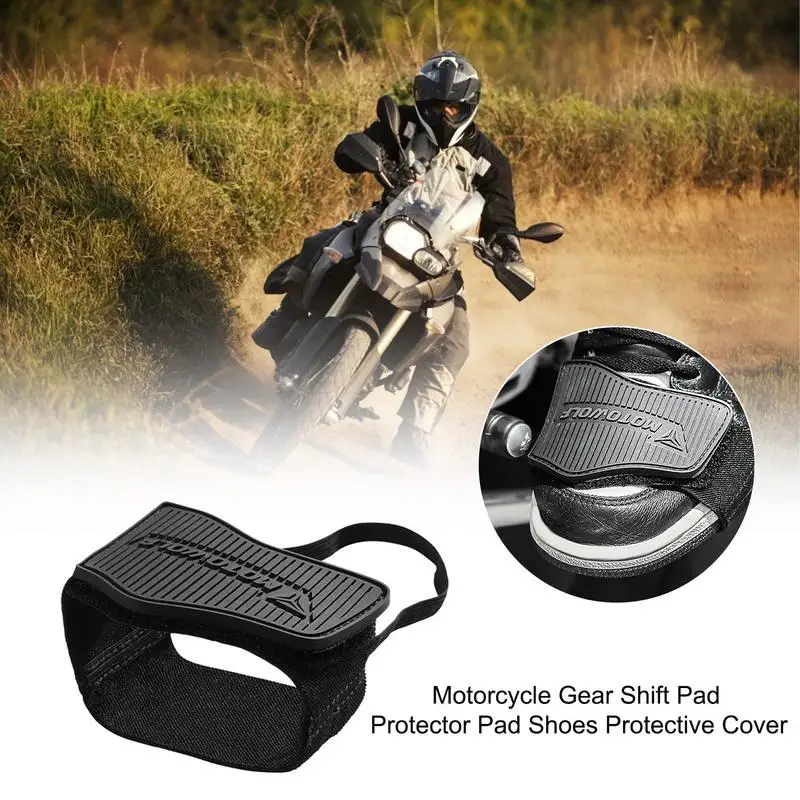 Almohadilla de cambio de marchas de motocicleta, cubierta de zapato ajustable, Protector de bota ligero duradero para montar, accesorios de