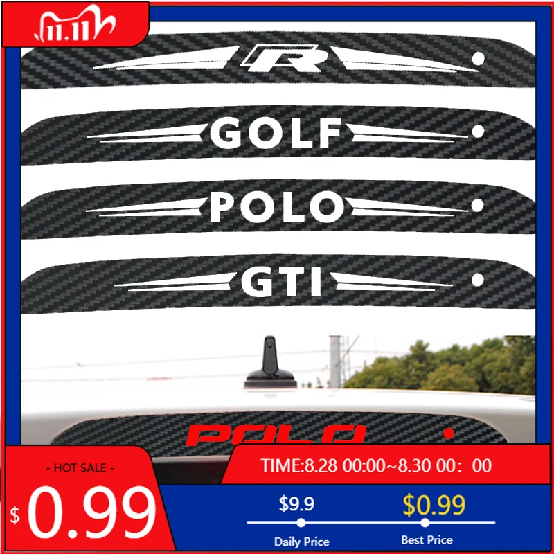 

Колпаки ступиц из углеродного волокна, автомобильные высокие стоп-сигналы, наклейка на лампу для Volkswagen GTI R-Line Polo T5 Golf Passat Scirocco Jetta Beetle Tig