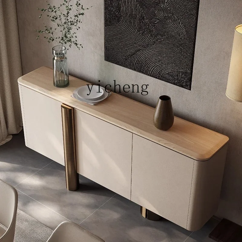 Modern Light Luxury Solid Wood Dining Side Cabinet Villa Whole House Living Room Series Walnut Dining Side CabinetD17
