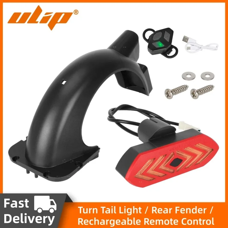 

Ulip Segway Max G30D Rear Fender with Durable Turn Signal Tail Light and Rechargeable Remote Control for Ninebot Xiaomi Scooter