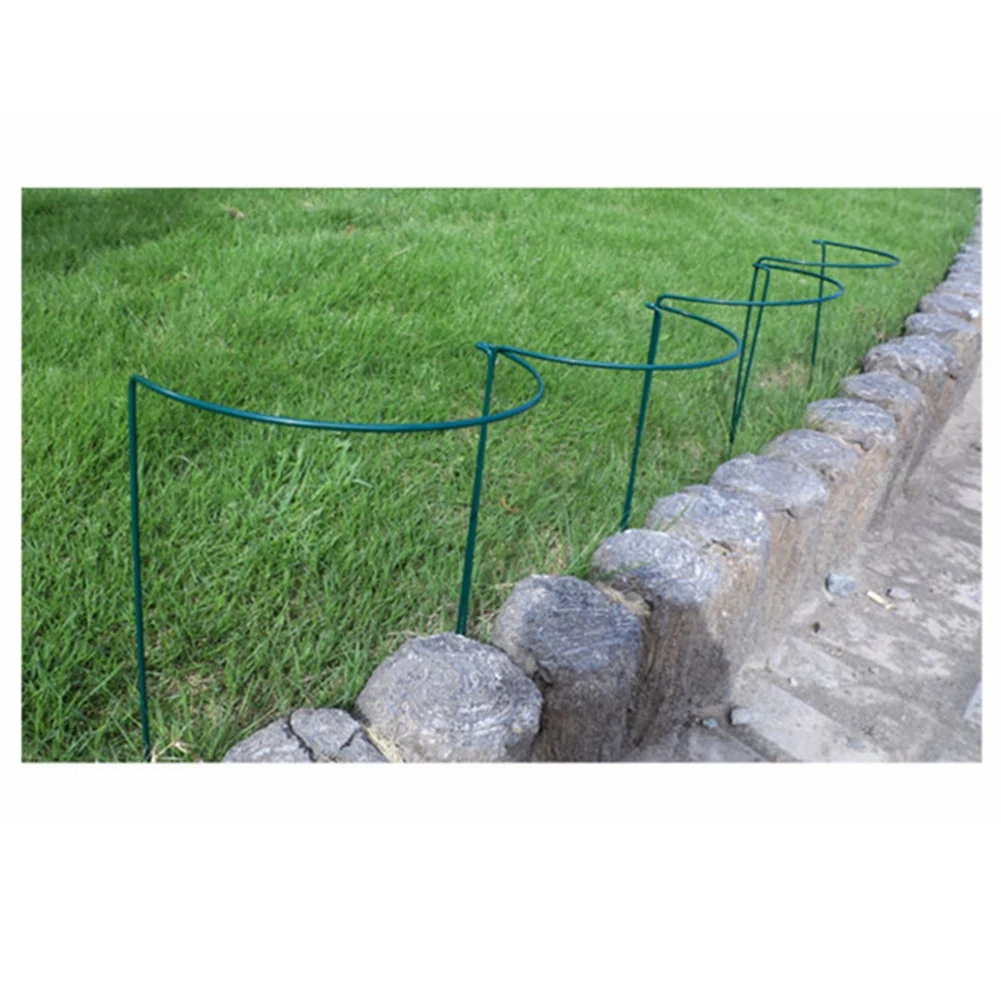 AB06 حزمة مكونة من 12 حصص دعم زهور الحديقة شبه دائرية، لنباتات زهور الطماطم، دعم الحدود #4