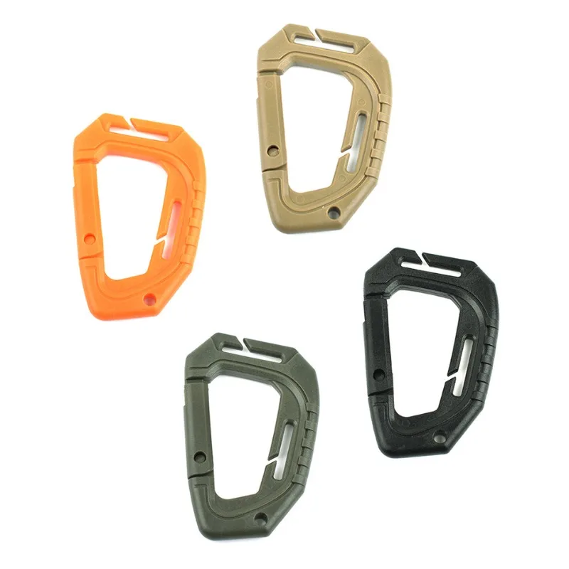 Plastic Snap Hook D-Shape Carabiner Tactical Molle Backpack Buckle Keychain Outdoor Camping Climbing Bags Accessories