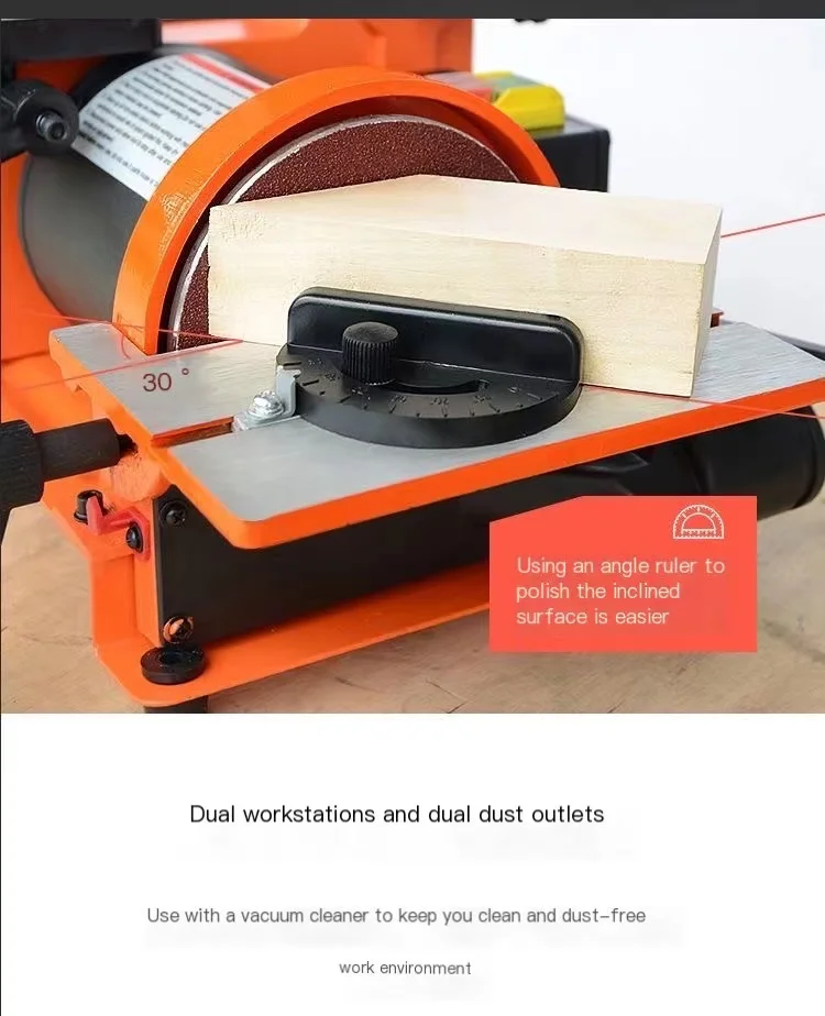 Small Sanding Belt Machine Woodworking Sanding Machine Multifunctional Constant Speed Sanding Paper Machine Metal Sanding Disc