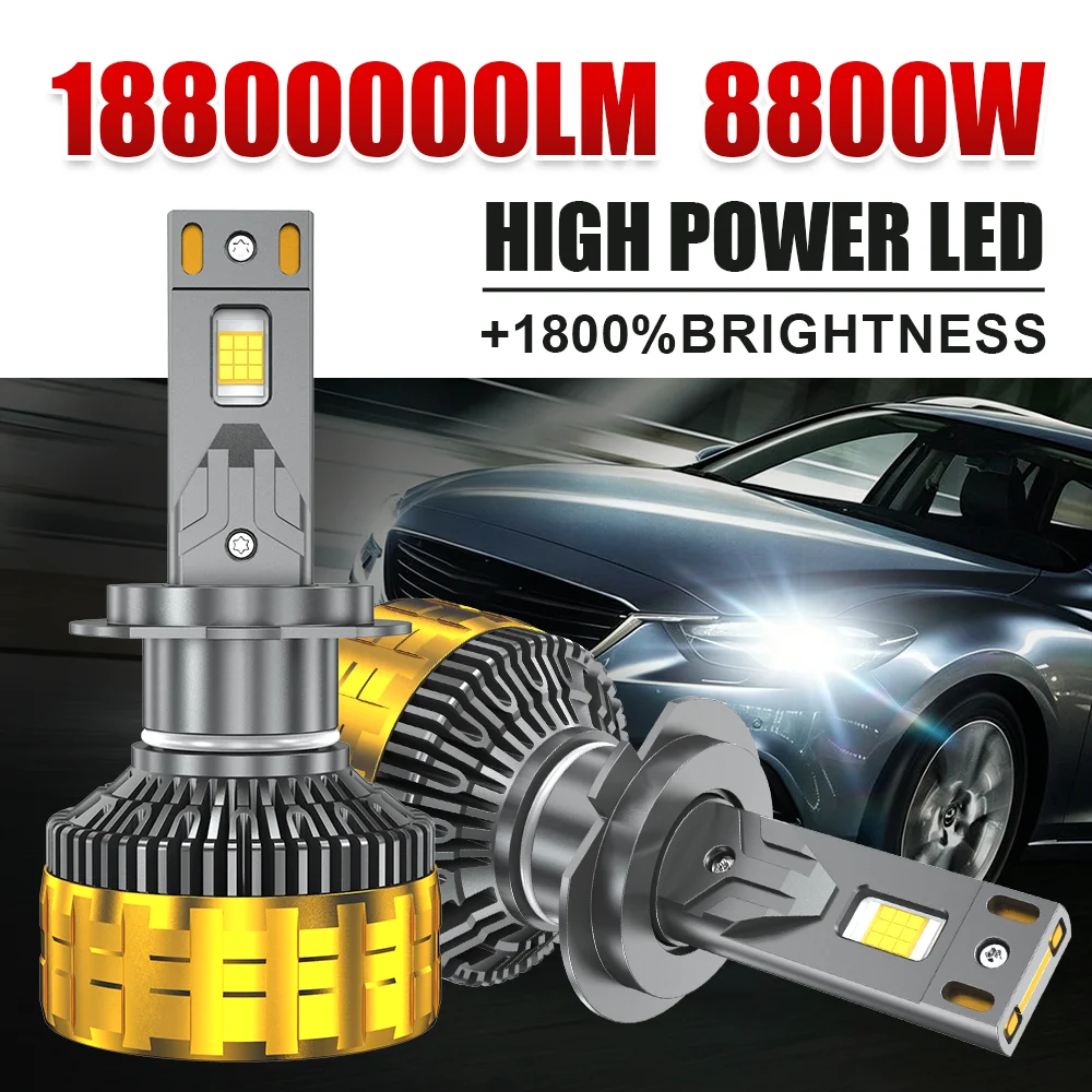 

H7 H4 CANBUS LED Headlight 18800000LM 8800W High Power Super Bright H8 H9 H11 9005 HB3 9006 HB4 9012 Car LED Bulb 6000K 12V