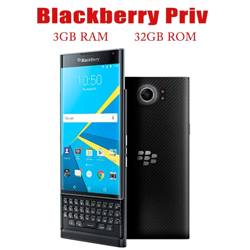 

Original Unlocked BlackBerry Priv Cell Phone 32GB ROM 3GB RAM 18MP Mobile Camera GPS Touch Screen Smartphone 1 year Warranty