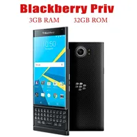 Original Unlocked BlackBerry Priv  Cell Phone  32GB ROM 3GB RAM 18MP Mobile Camera GPS Touch Screen Smartphone  1 year  Warranty