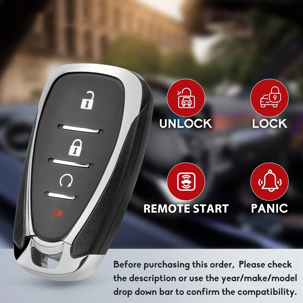Reliable-Key Fob Car Keyless Entry Remote Control Accessories For Chevy Bolt Equinox Trax Sonic Volt Replacement HYQ4AA 13529664