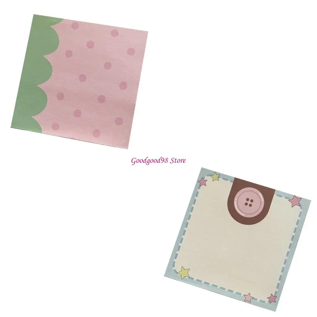 

50Sheets Small Notepads 75x75cm Memopad Portable Note Paper Pad School Office Supplies for Journaling Planning