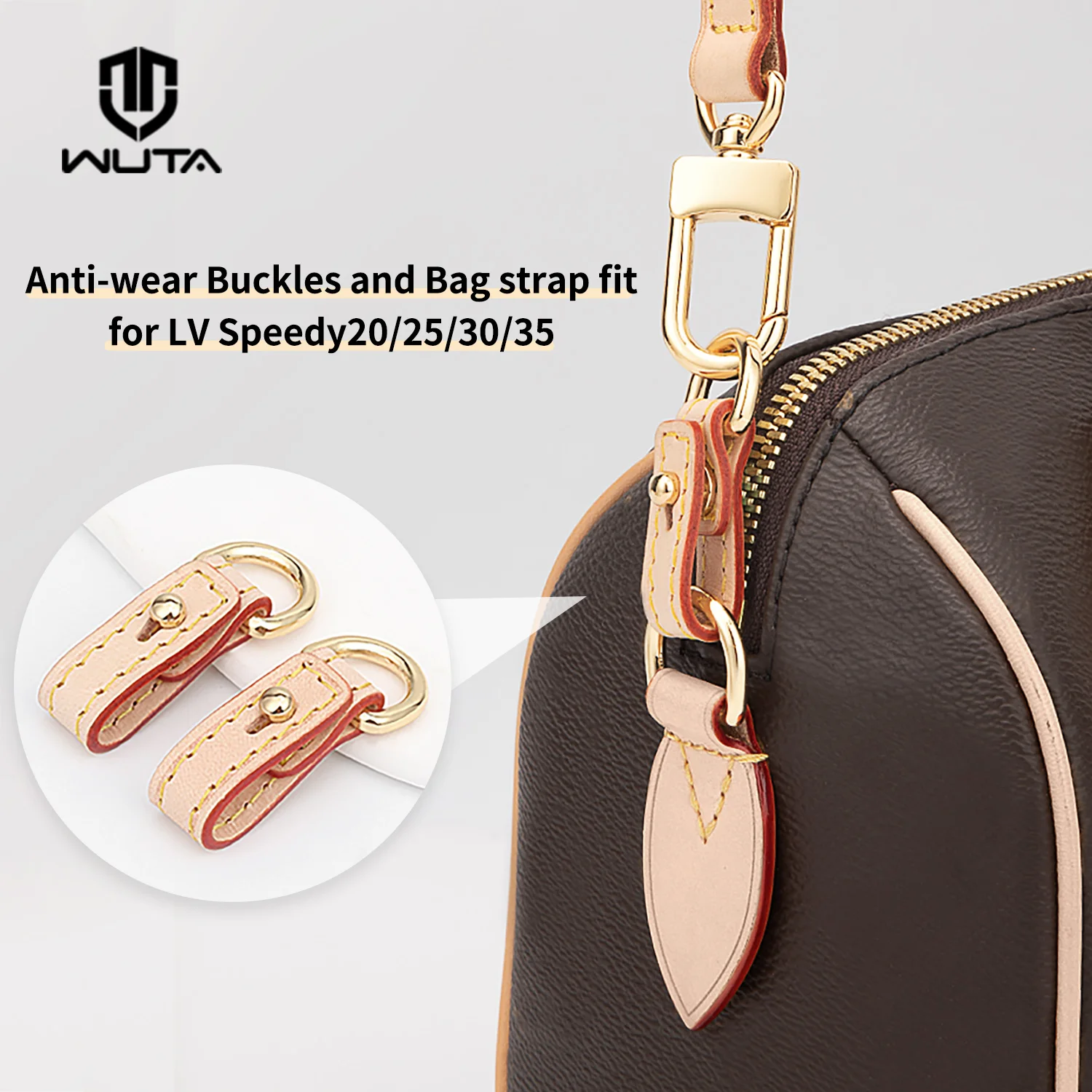 WUTA Anti-Wear Buckle with Bag Strap Transformation Accessories Protection Buckle Anti-abrasion for LV Speedy 20 bag Accessories