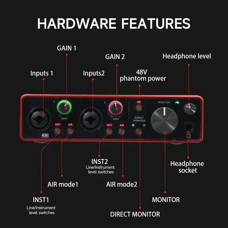 TXP-tarjeta de sonido con interfaz de audio, mezclador de audio, interfaz usb universal, dispositivo de grabación de tarjeta de sonido