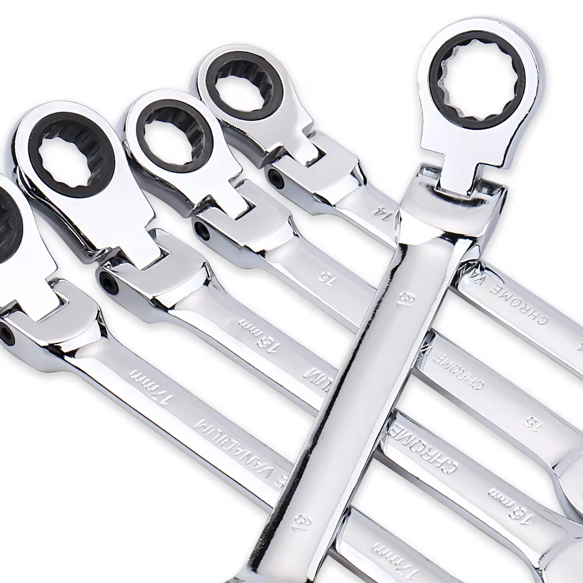 Llave de trinquete de llaves, juego de llaves, herramienta manual, trinquete de 72 dientes, cabezal Flexible, acabado de espejo, 6mm-27mm, reparación de automóviles y hogares, 1 Uds.