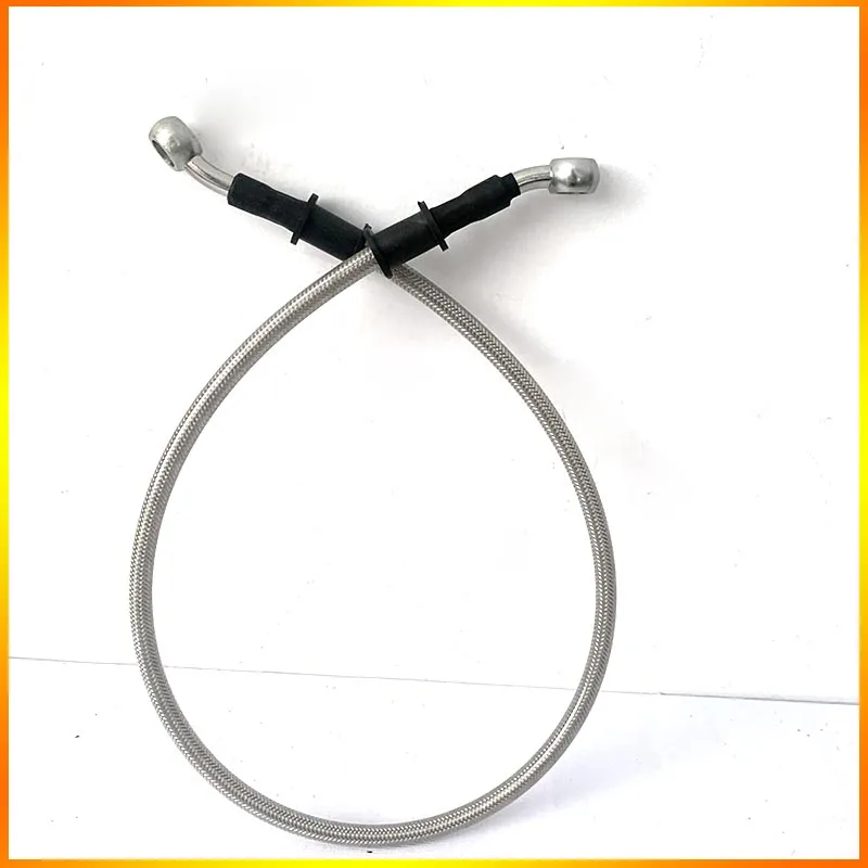 Lengh 400mm-1500mm Hydraulic Brake Hose Universal Brake Hose Line Steel Brake Cable Banjo Head Both Sides 28 ° For Motorcycle