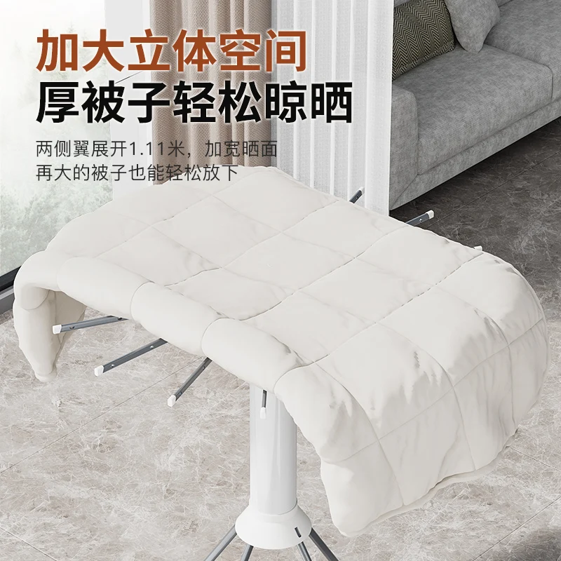 Hanger Indoor Clothes Airing Rack Artifact Bedroom and Household Floor Eight Claw Folding Balcony Multifunctional Invisible