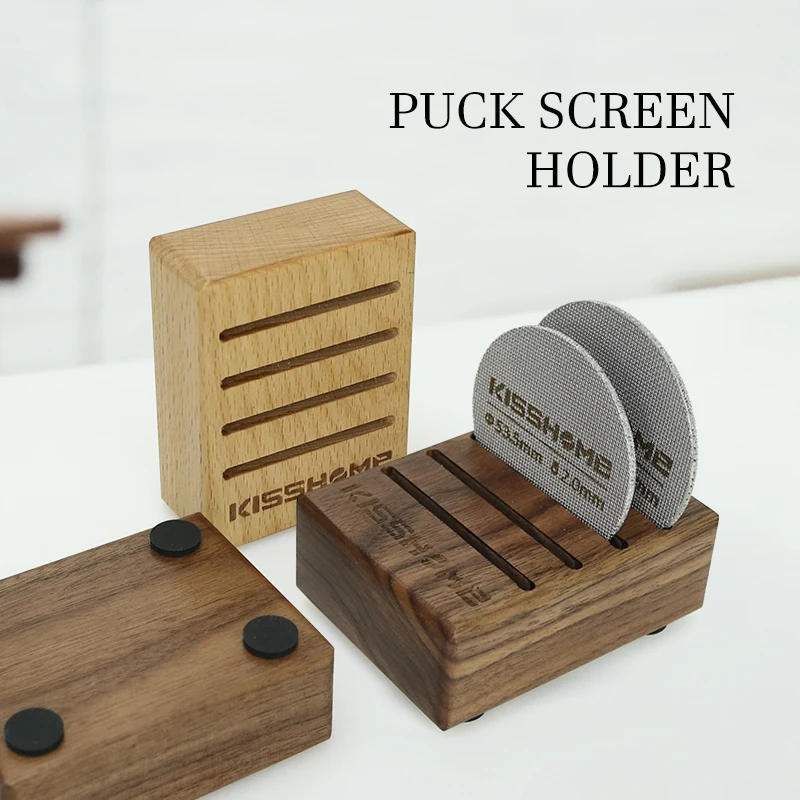 Coffee Puck Screen Holder Rack Filter Screen Stand Walnut For 51mm 54mm 58mm Breville Espresso Maker Accessories Barista Tools