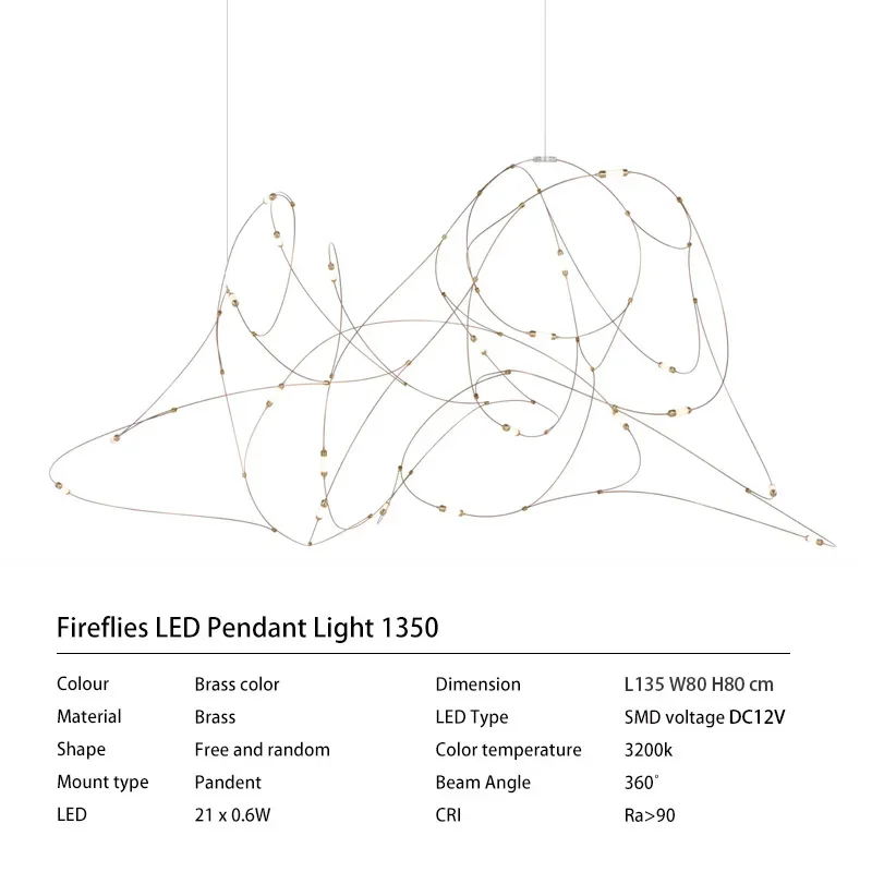 Moooi Flock vuurvlieg kroonluchter designer minimalistische kroonluchter voor keuken hangende led-verlichting luxe hangende eetkamerverlichting