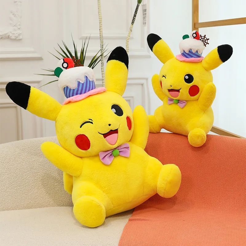 45cm Giant Cake Pikachu Plush Toy Stuffed Animal Plushier Doll Large Pillow Doll Pillow Gift