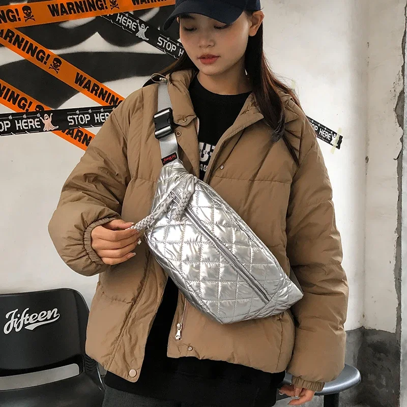 Fashion Down Waist Bag Luxury Ladies Fanny pack And Phone Pack Brand Designer Female Belt Bags Casual Ladies Crossbody Chest Bag