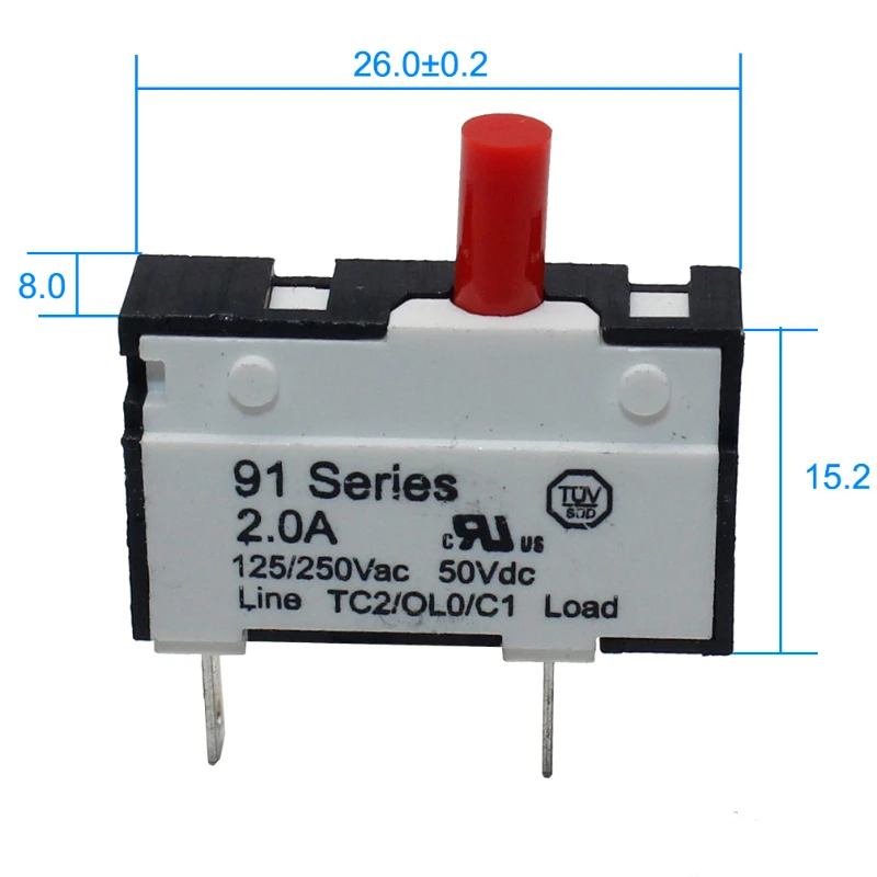 Kuoyuh 91 Series Cleaner 1A2A3A4A5A Thermal Circuit Breaker Power Plug Board Coffee Pot Mixer Is Applicable