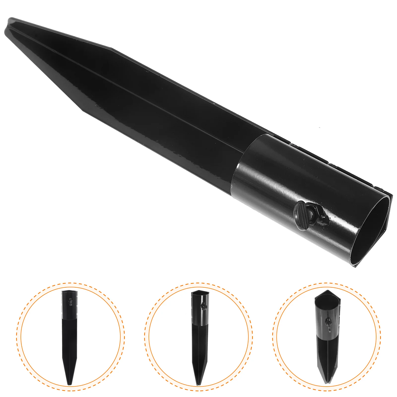

Solar Lamp Pile Garden Lights Outdoor Stake Black Stainless Steel Metal Spike for Ground