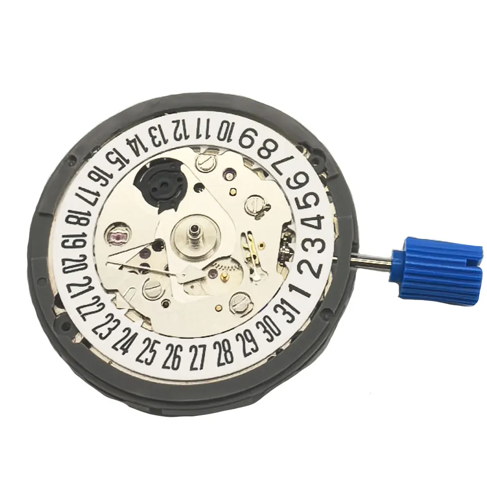 حركة ساعة NH35A-6 جديدة مستوردة من اليابان عجلة التاريخ الأبيض NH35 الميكانيكية المتقدمة مع 24 أحجار كريمة لف أوتوماتيكي