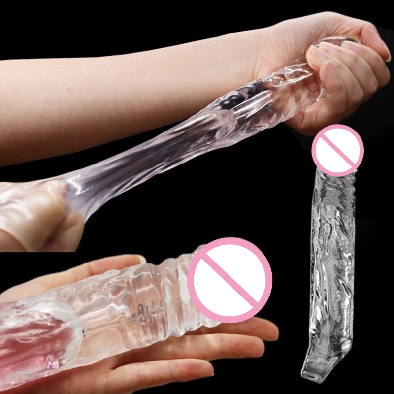 Male Penile Sleeve Lengthened and Thickened Wolf Tooth Crystal Cover Delay Ejaculation Reusable Dildo Enhancer Sex Toys for Men