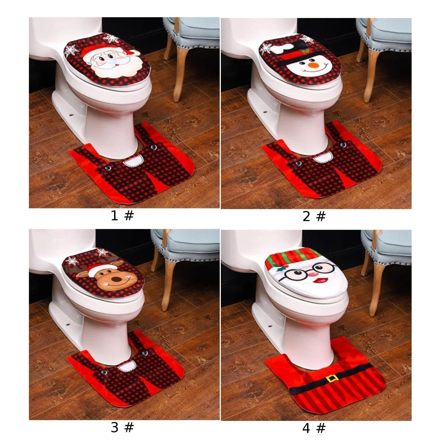 Juego de decoración de alfombras con Pedestal para el hogar, tapa de alfombra con Pedestal, 2 uds., cómodo, Navidad, 2 uds.