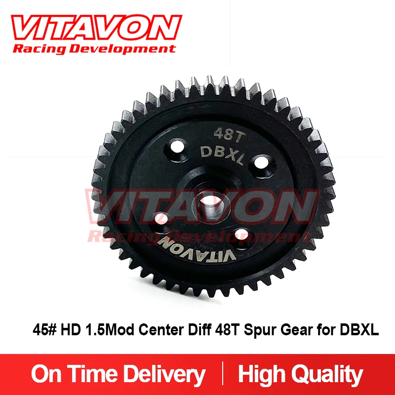VITAVON DBXL CNC 45# HD 1.5Mod Center Diff 44T 48T Spur Gear 8mm wide