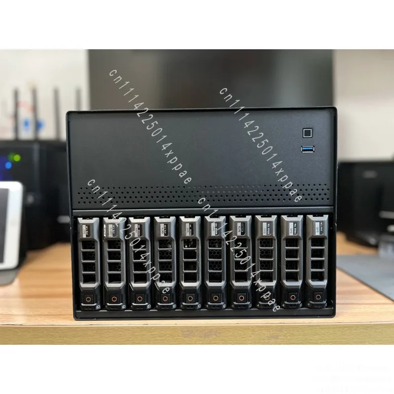 Power Supply 8 Disk N10 NAS Chassis 10 + 2 Disk MATX Main Board 1U