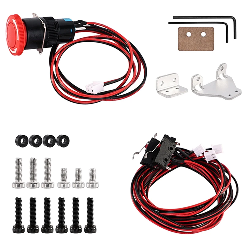 3018 Max Engraving Machine 2 Pin Limit switch and Emergency Stop Switch for CNC Wood Router Engraveing Machine Milling Machine