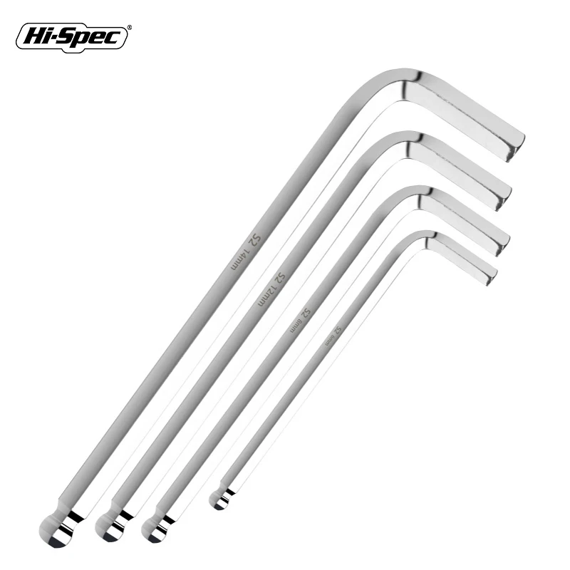 1pc Hexagon Allen Spanner Durable Ball End Allen Wrench Key S2 Hexagon Keys Hand Tools Kits 4mm 5mm 6mm 8mm 10mm 12mm 14mm