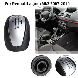 6 Speed Car Gear Shift Knob PU Leather Lever Shifter Hand Ball For Renault/Laguna Mk3 2007-2014