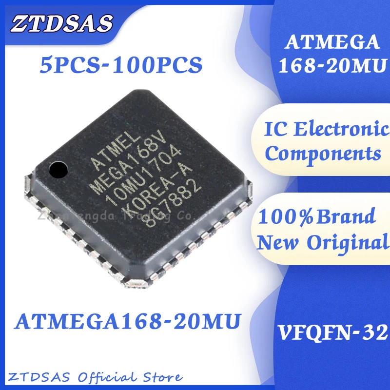 ATMEGA168-20MU ATMEGA168-20 ATMEGA168 ATMEGA IC MCU Chip VFQFN-32