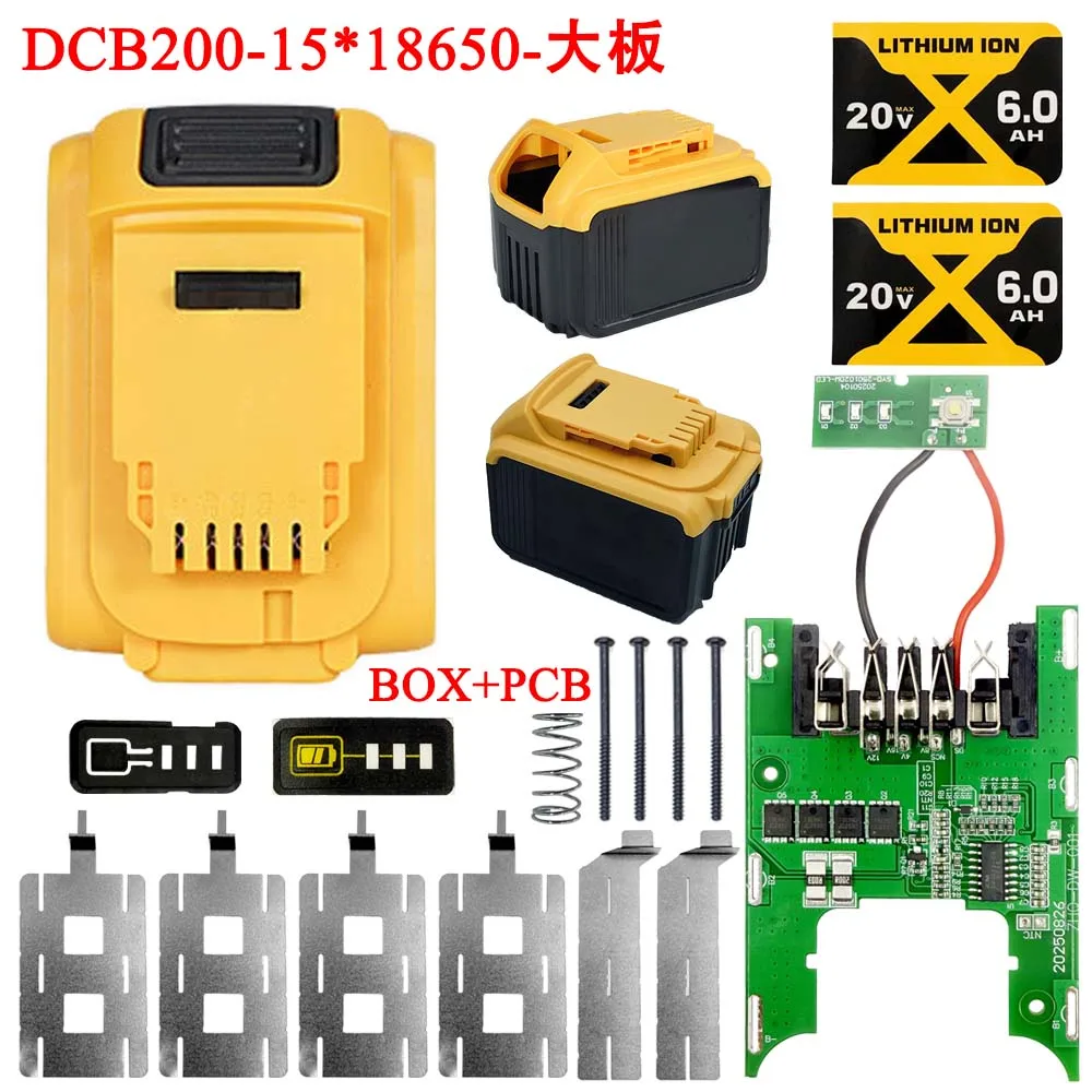 DCD791 Cordless Drill Li-ion Battery Case Charging Protection Circuit Board PCB Box for Dewalt 18V 20V DCB200 Battery Housings